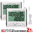 ★ポイント5倍★お買物マラソン26日まで★ 2個セット 温湿度計 温度計 湿度計 デジタル メモリー機能付 屋内外 温度管理 熱中症予防 健康管理 感染症予防 インフルエンザ 電池式 育児 赤ちゃん 介護 工場 品質管理 DO2W