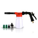\ポイント5倍★本日限定/ フォームガン 900ml 洗車 レッド ウォッシュガン 高発泡 ポータブル 洗車機 強力 ノズル カークリーナー 散水 洗浄 花を水遣り 庭 ガーデン 強力洗浄 SFORMGG
