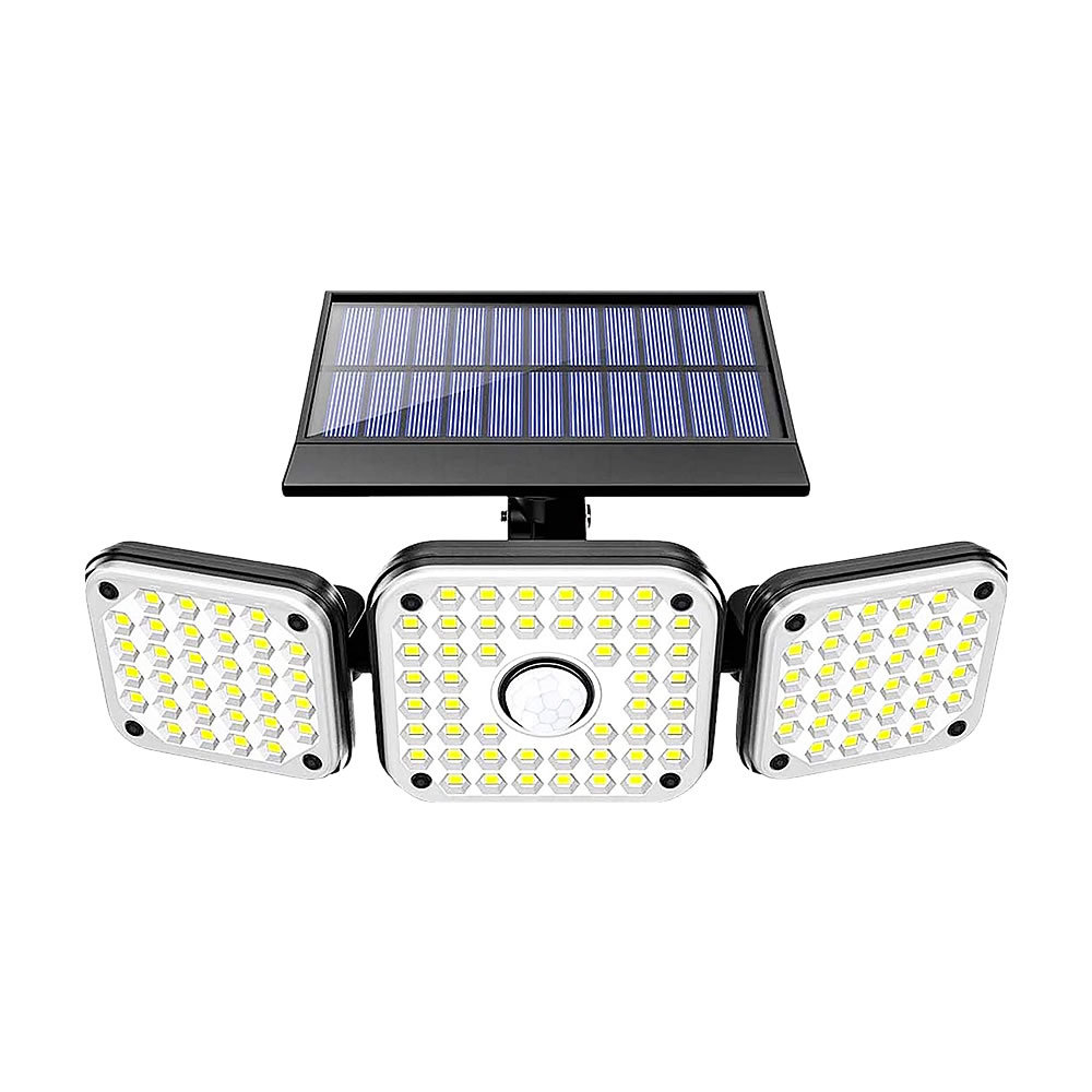 センサーライト ソーラー LED 112LED 3灯 360度回転 3灯モード IP65防水 人感 モーション検知 誘導灯 大容量 超広角 屋外 ガーデン 照明 112TOLIGHT