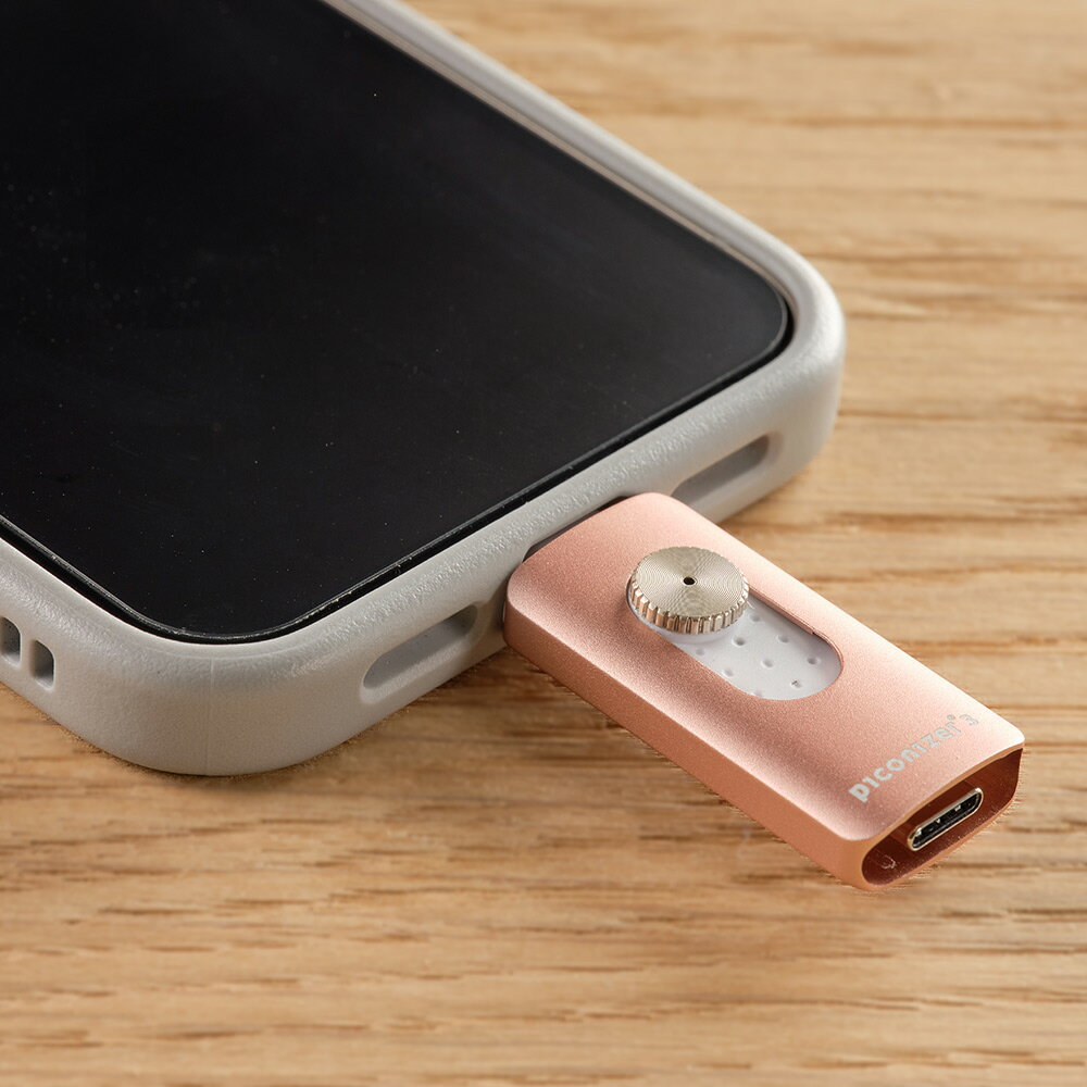 ピコナイザー Piconizer3 256GB iPhone USBメモリ 写真 バックアップ Lightning タイプ USB-C データ保存 スマホ 画像 iPhoneバックアップ Maktar マクター 写真画像撮り放題 アルバム整理簡単 無料アプリ 容量拡大