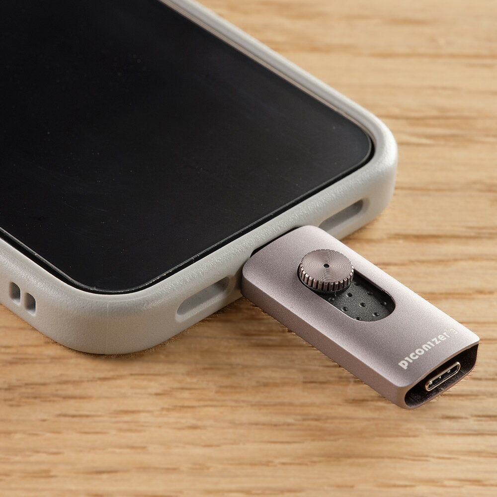 ピコナイザー Piconizer3 256GB iPhone USBメモリ 写真 バックアップ Lightning タイプ USB-C データ保存 スマホ 画像 iPhoneバックアップ Maktar マクター 写真画像撮り放題 アルバム整理簡単 無料アプリ 容量拡大