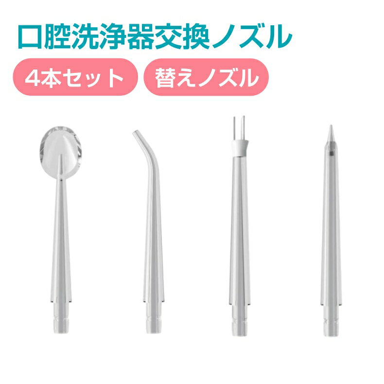 口腔洗浄器ノズル 4本入り 交換ノズル 替えノズル 歯列矯正器用ノズル オーラルケア 洗浄ノズルセット 送料無料