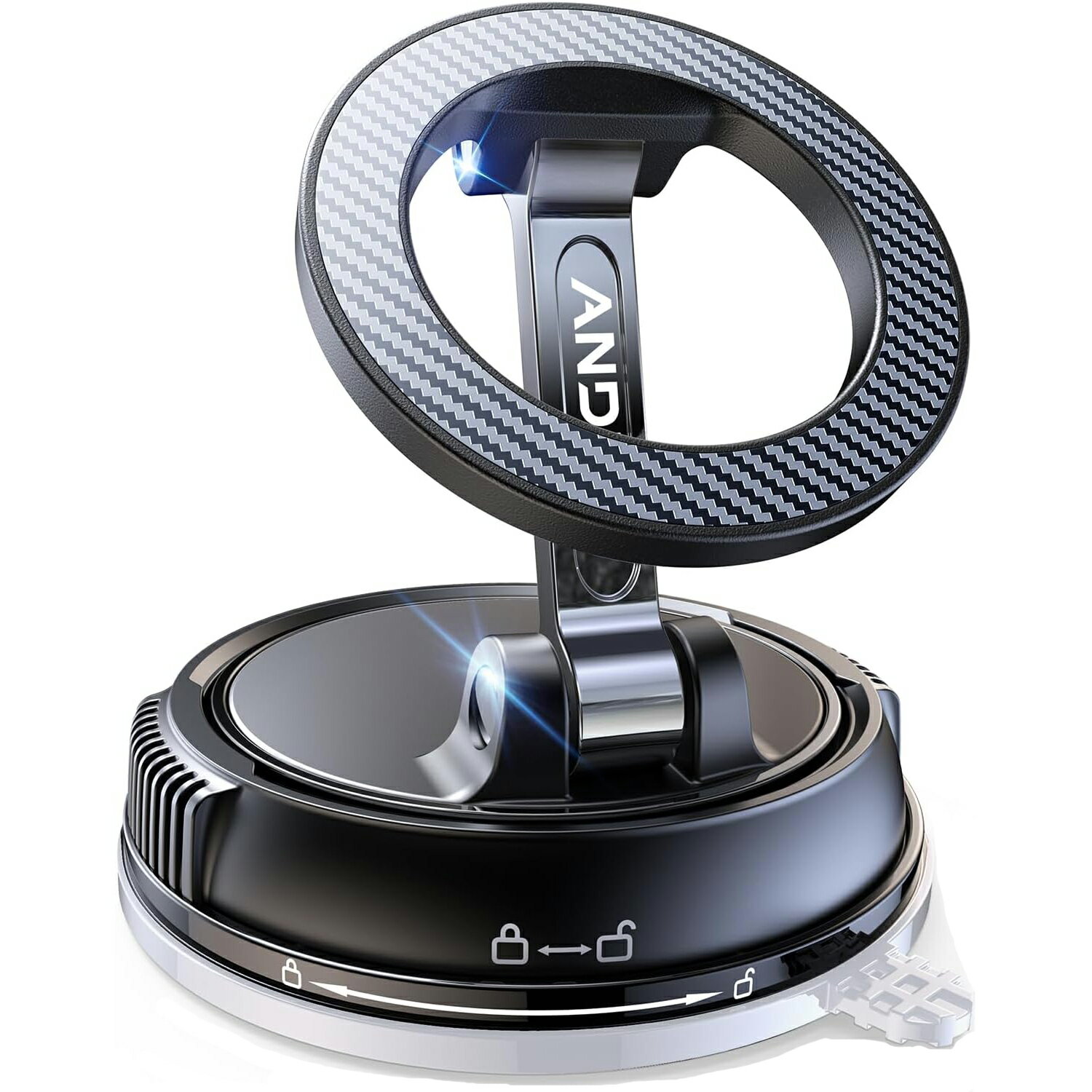 【真空ゲル吸盤+磁力の超強コンビ】スマホホルダー 車 マグネット 車 スマホスタンド 安定性 Mag-safe 車載 24×N55磁石 超 カー用品 車載スマホホルダー 多角度自由調節 360°回転な台座 マグセーフ 車載 片手操作 1秒で着脱 iPhone&Android対応