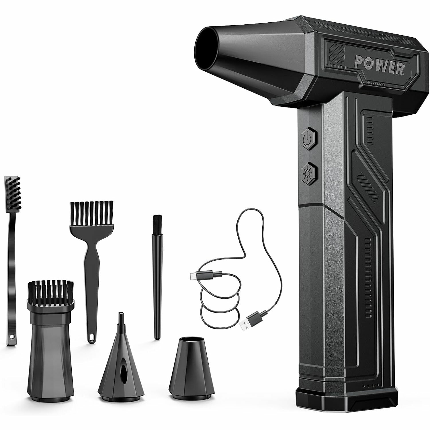 エアダスター 電動ブロワー ブロアー 洗車 300000RPM 超強力 10000mAh 120m/sな風速 4段階風量調整 USB..