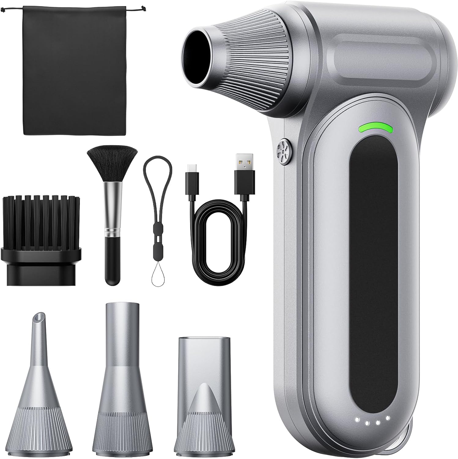【新昇級 ・150m/s圧倒的な風速】エアダスター 電動ブロワー 小型 ブロアー 300000RPM高速回転 強力 4..