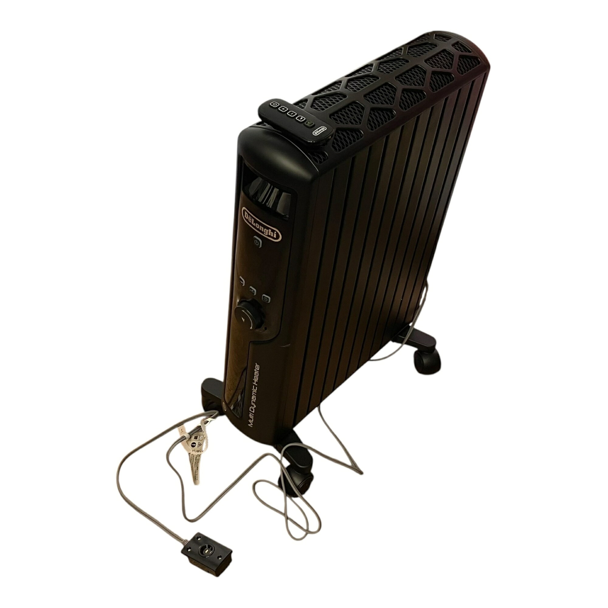 ■DeLonghi MDHU15-PB マルチダイナミックヒーター ブラック リモコン付 デロンギ オイルヒーター 暖房器具 動作確認済み2558615