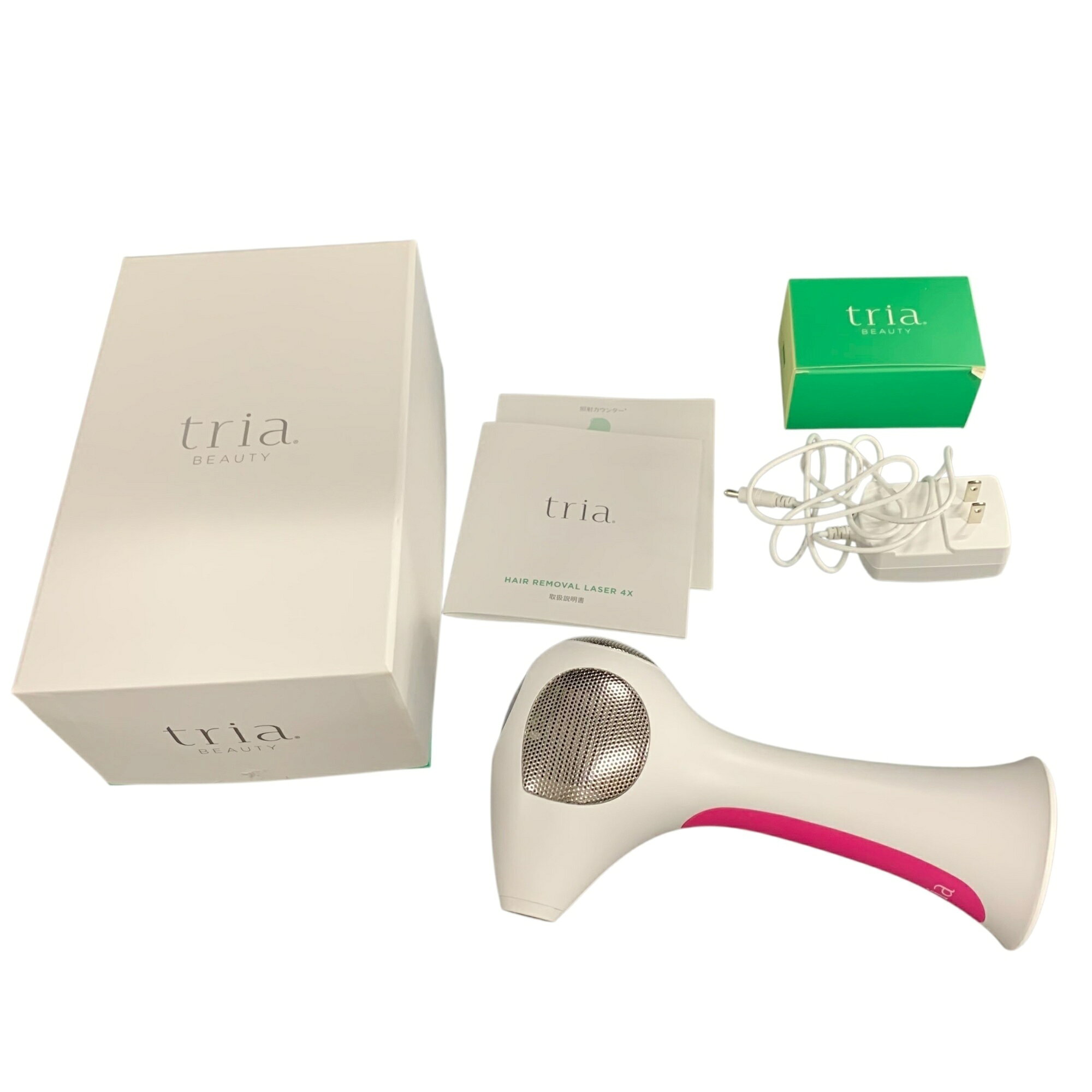 ■Tria Beauty トリア ビューティー 脱毛レーザー4X LHR4.0 動作品 充電器 説明書 箱付 家庭用レーザー脱毛器2569123