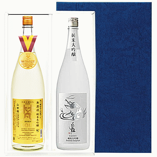 福井の地酒720ml×2本入りギフトRセット　【梵　ゴールド＆白龍　純米大吟醸】★白龍が欠品時は別の大吟醸酒で代用させて頂きます。【永平寺町　田辺酒造有限会社】【鯖江市　合資会社　加藤吉平商店】
