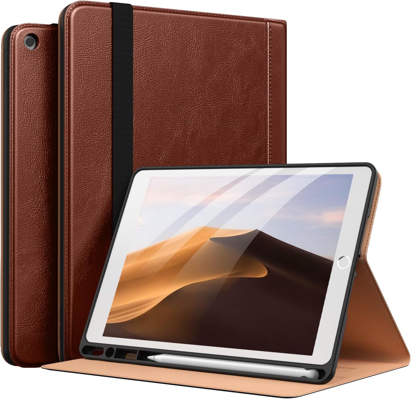 Maledan iPad 第9世代 ケース iPad 第9世代 カバー iPad 9世代 カバー iPad 9世代 ケース 第8世代 第7世代 ipad ケース 第9世代 ペン収納 ペン収納 ホルダー スタンド 10.2インチ