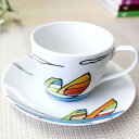 ウインドサーフィン九谷焼コーヒーカップ&ソーサー【ラッピング対応可能商品】