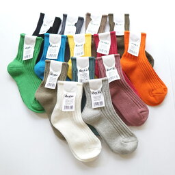 デカ decka ローゲージ ショートリブソックス Low Gauge Rib Socks Short Length de-26 2足までメール便配送可