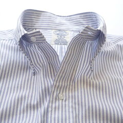 Six-Button Button-Down Shirt: Stripe Oxford