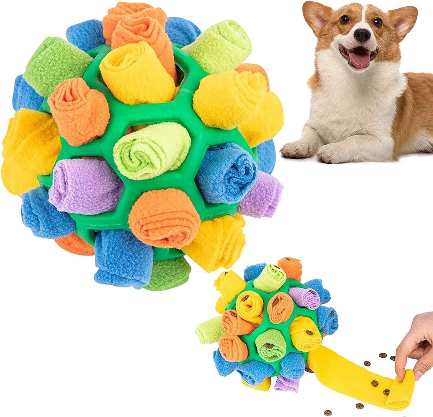 【餌入れ犬おもちゃ】犬おもちゃのには餌を隠したり、犬が匂いを嗅いでおもちゃの中に隠されたおやつを見つけることは、彼らのノーズワークを大いに刺激し、そこから大きな満足感を得てIQを開発します。 【安全無毒な素材】犬知育玩具の材料は安全で無毒な良質な絨毛を採用し、高強度と弾性回復能力があり、耐久性があり、柔らかな手触りです。かわいいペットと遊ぶとても幸せで幸せなことです！ 【早食い防止】犬の餌の時間を効果的に長引かせることができ、食べるスピードをコントロールしながらペットの知能の発達を刺激します。 【素晴らしい贈り物】愛犬は、長時間にわたり肉体的・精神的な刺激を受けることができます。このインタラクティブな犬用おもちゃは愛犬へのプレゼントにぴったりです。