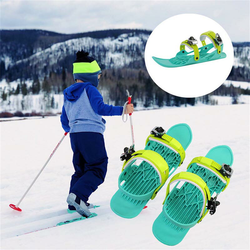 ミニスキー 板 大人用 ショートスキー スノーフィート全サイズに適用可能なスキースケートの調整可能 初心者 屋外愛好家のためのウィンタースポーツファンスキー板 短い ブラックの収納袋付きの滑雪板です