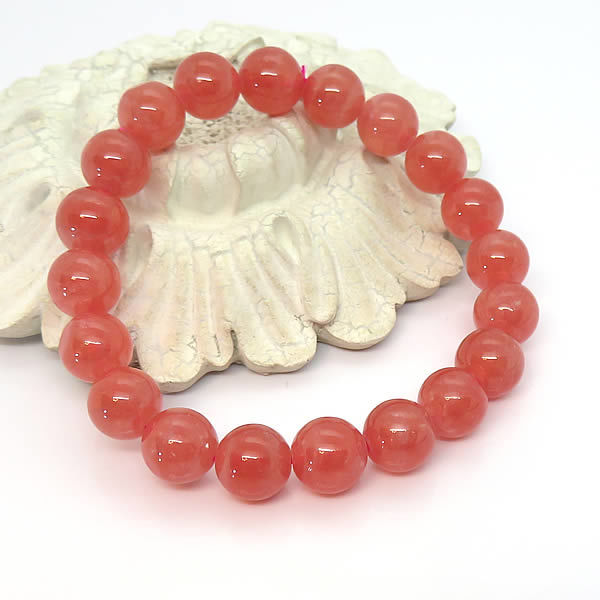 【一点物】インカローズ ロードクロサイトAAAAA ブレスレット 10mm アルゼンチン産 天然石 パワーストーン 菱マンガン鉱