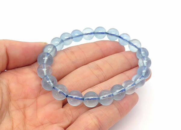【一点物】アクアマリン ブレスレット 8mm 一点物 ブラジル産 天然石 パワーストーン 開運 お守り 癒し コミュニケーション 3月誕生石 つけっぱなし レディース メンズ
