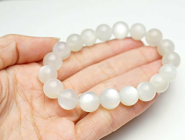 【一点物/最上級】ムーンストーンSA タンザニア産 10mm ブレスレット 天然石 パワーストーン 6月の誕生石 ホワイトムーンストーン ホワイトライトムーンストーン 恋愛/結婚/癒やし/幸福/幸運