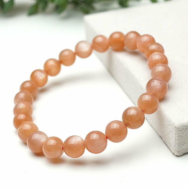 【一点物】オレンジムーンストーンAAAAA タンザニア産 フェルドスパー ブレスレット 8mm 天然石 パワーストーン 6月の誕生石 ムーンストーン サンムーンストーン