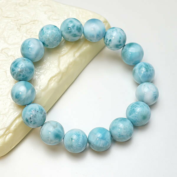 【一点物】ラリマーAAAA ブレスレット 13mm ドミニカ共和国 天然石 パワーストーン ブルーペクトライト