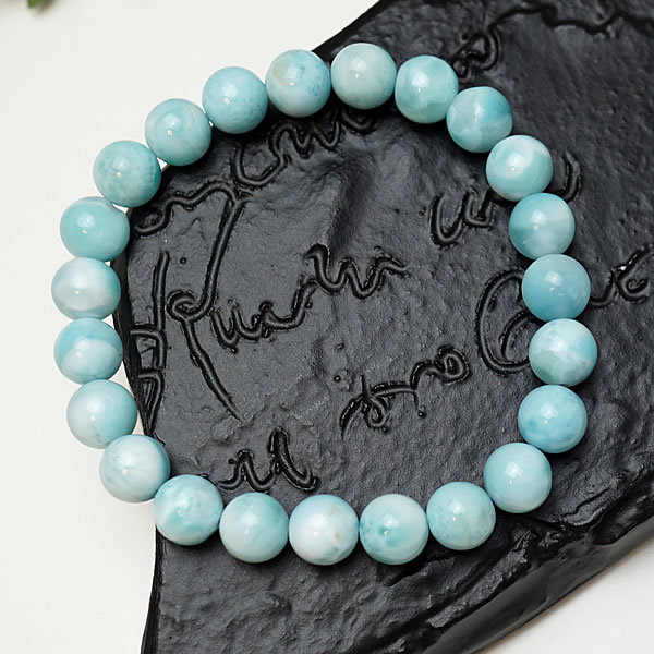 【一点物/高品質】ラリマーAAAAA ブレスレット 8mm ドミニカ共和国 天然石 パワーストーン ブルーペクトライト