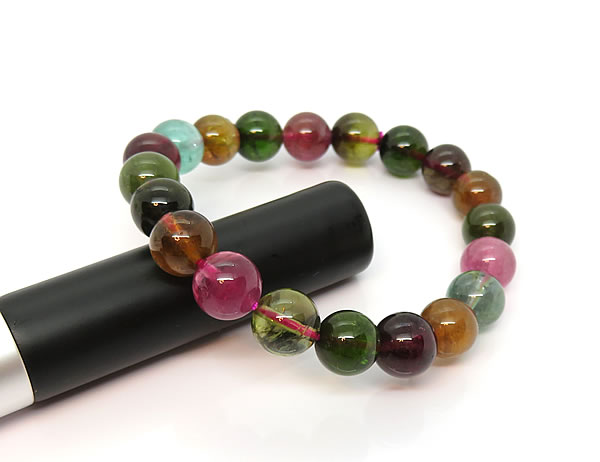 【一点物/最上級品質】トルマリン SA ブレスレット ブラジル産 10mm 天然石 パワーストーン トルマリン ミックスカラートルマリン 電気石 10月の誕生石 健康 癒やし 恋愛
