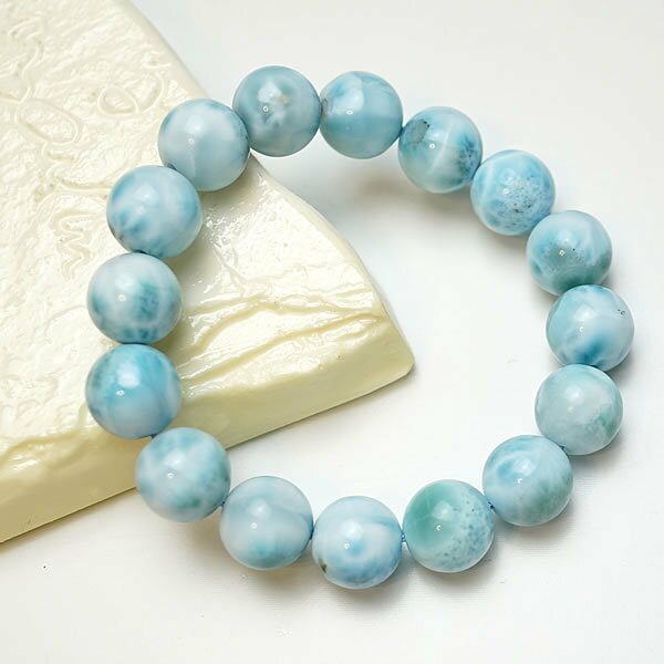 【一点物】ラリマーAAAA ブレスレット 12mm ドミニカ共和国 天然石 パワーストーン ブルーペクトライト