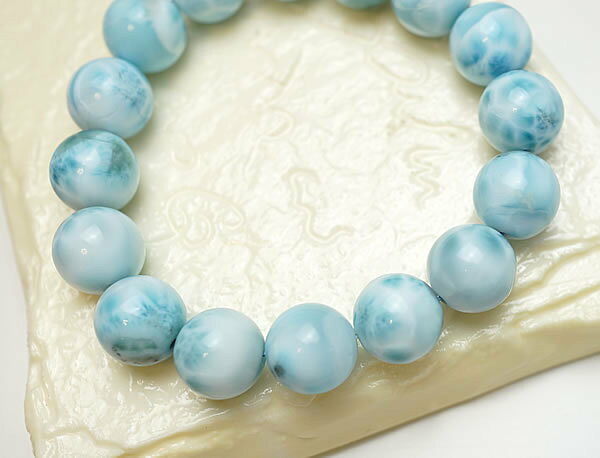 【一点物】ラリマーAAAA ブレスレット 12mm ドミニカ共和国 天然石 パワーストーン ブルーペクトライト