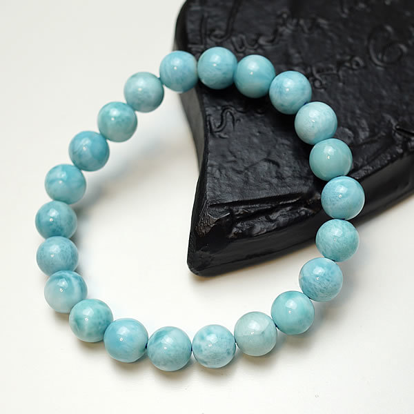 【一点物/高品質】ラリマーAAAAA ブレスレット 9mm ドミニカ共和国 天然石 パワーストーン ブルーペクトライト