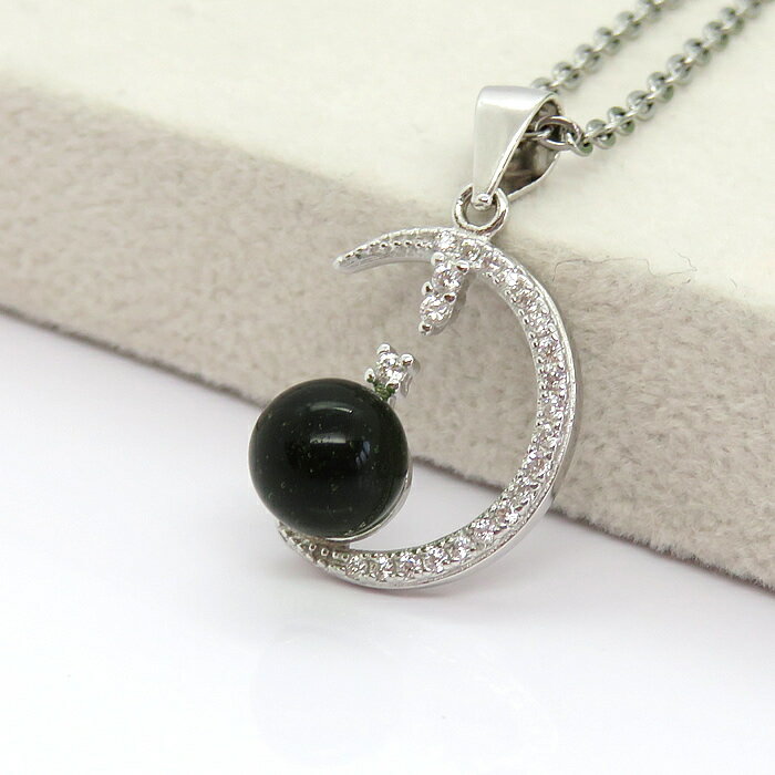 モルダバイトAAA ペンダント ネックレス チェコ産 SV925 天然石 パワーストーン 隕石 テクタイト ジル..