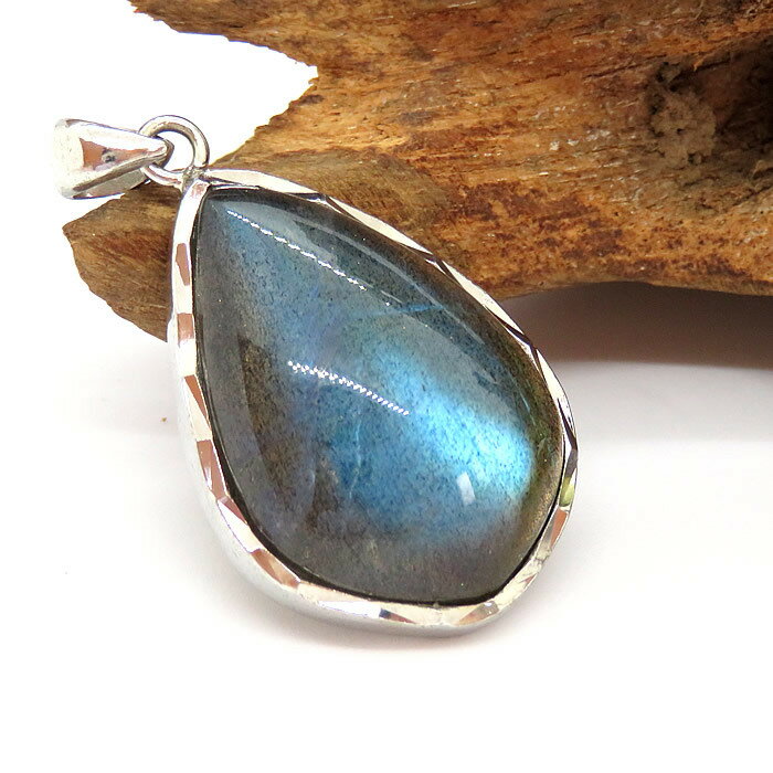 【一点物】ラブラドライトAAAAA マダガスカル産 ペンダント ネックレス SV925 天然石 パワ ...