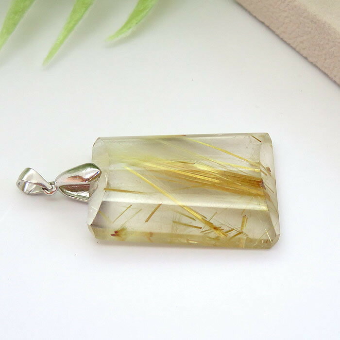 【一点物】ルチルクォーツAAAA ペンダント ネックレス SV925 天然石 パワーストーン 針入り水晶 金針水晶 タイチンルチル
