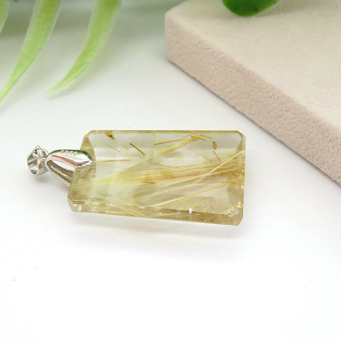 【一点物】ルチルクォーツAAAA ペンダント ネックレス SV925 天然石 パワーストーン 針入り水晶 金針水晶 タイチンルチル