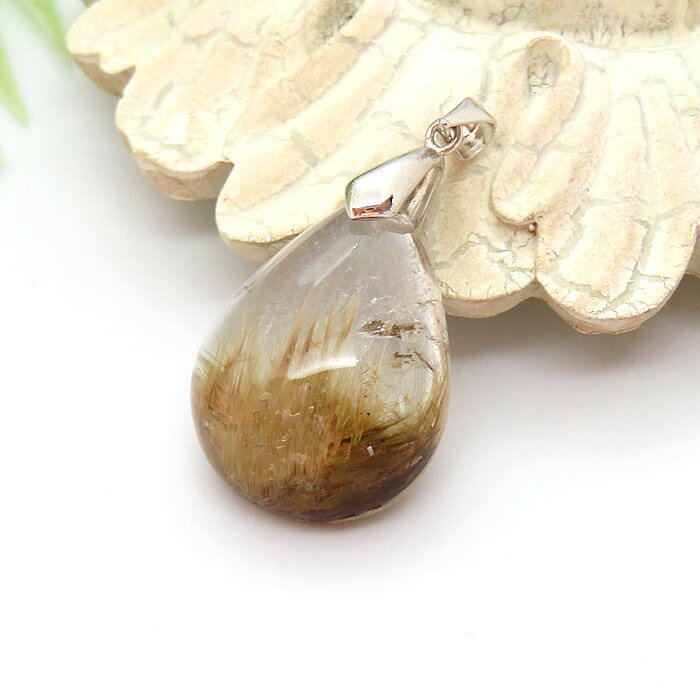 【一点物】ルチルクォーツAAAA ペンダント ネックレス SV925 天然石 パワーストーン 針入り水晶 金針水..