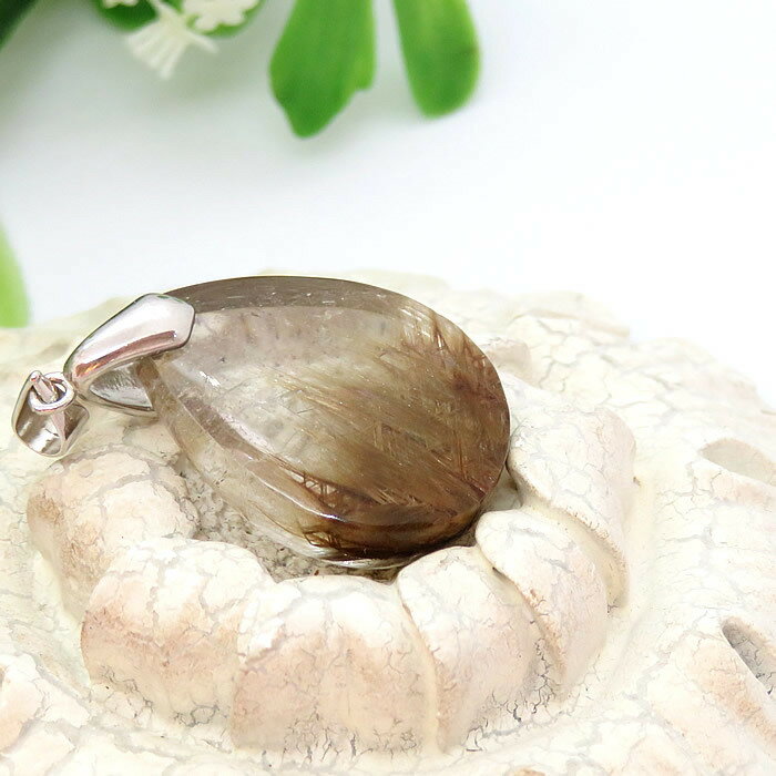 【一点物】ルチルクォーツAAAA ペンダント ネックレス SV925 天然石 パワーストーン 針入り水晶 金針水晶 太陽ルチル