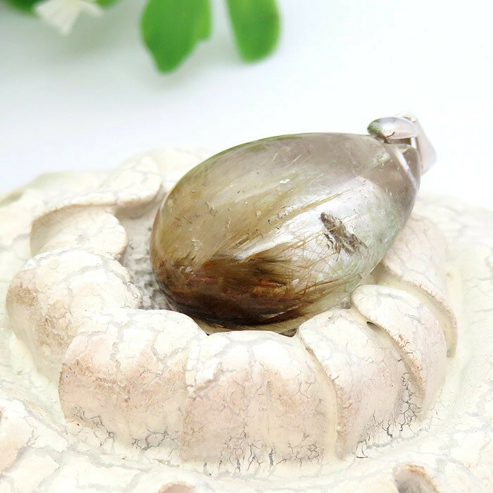 【一点物】ルチルクォーツAAAA ペンダント ネックレス SV925 天然石 パワーストーン 針入り水晶 金針水晶 太陽ルチル