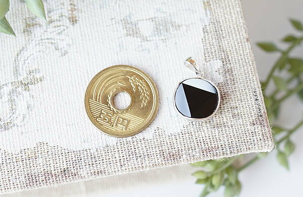 オニキス 六芒星 ペンダント ネックレス 15mm SV925 天然石 パワーストーン ヘキサゴン 厄除け 魔除け 災難除け お守り