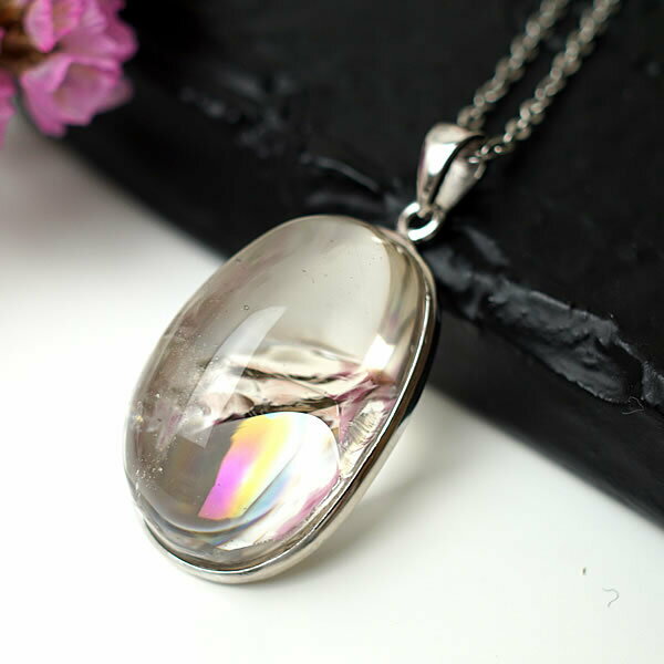 【一点物】アイリスクォーツ レインボー水晶AAAAA ブラジル産 虹り水晶 レインボークォーツ ペンダント ネックレス 天然石 パワーストーン 4月の誕生石 幸運 開運