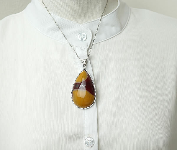 【一点物】モーカイト ムーアカイト オーストラリア産 モッカイト ペンダント ネックレス SV925 天然石 パワーストーン