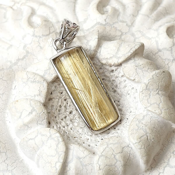 【一点物/最上級】ルチルクォーツSA ペンダント ネックレス SV925 天然石 パワーストーン 針入り水晶 金針水晶 ヘマタイト入りタイチンルチル 太陽ルチル