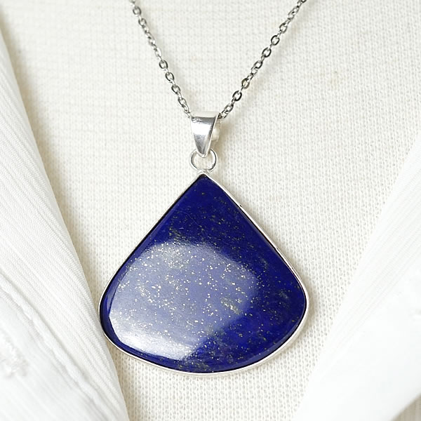 【一点物】ラピスラズリAAAAA アフガニスタン産 ペンダント ネックレス SV925 天然石 パワーストーン 瑠璃石 9月の誕生石