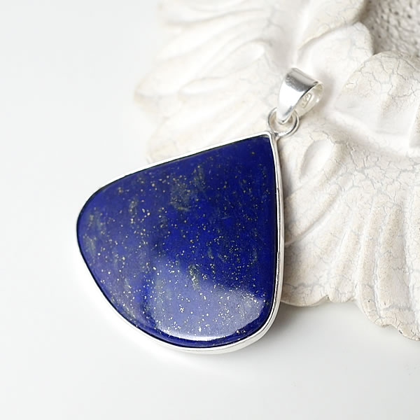 【一点物】ラピスラズリAAAAA アフガニスタン産 ペンダント ネックレス SV925 天然石 パワーストーン 瑠璃石 9月の誕生石