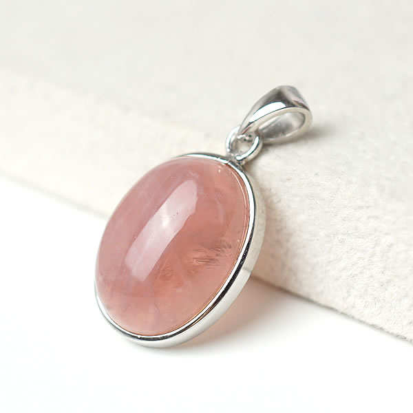 【一点物】ローズクォーツ ディープローズクォーツ ペンダント ネックレス マダガスカル産 SV925 天然石 パワーストーン 紅水晶 恋愛運 愛情 良縁 お守り レディース メンズ ギフト