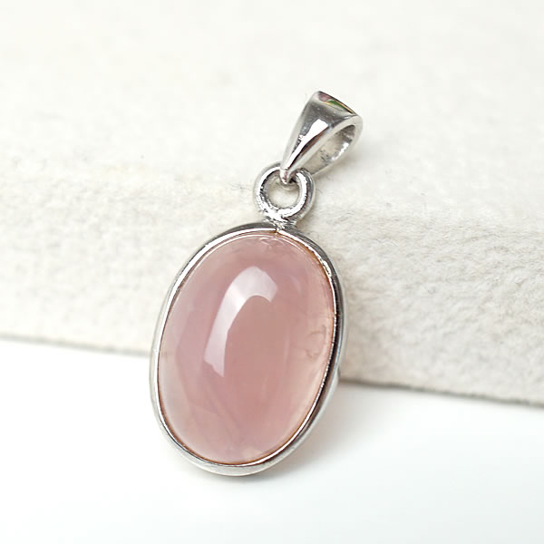 【一点物】ローズクォーツAAAAA ディープローズクォーツ マダガスカル産 ペンダント ネックレス 天然石 パワーストーン SV925