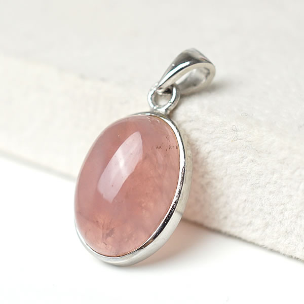 【一点物】ローズクォーツAAAAA ディープローズクォーツ マダガスカル産 ペンダント ネックレス 天然石 パワーストーン SV925