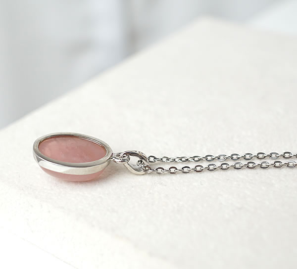 【一点物】ローズクォーツAAAAA ディープローズクォーツ マダガスカル産 ペンダント ネックレス 天然石 パワーストーン SV925