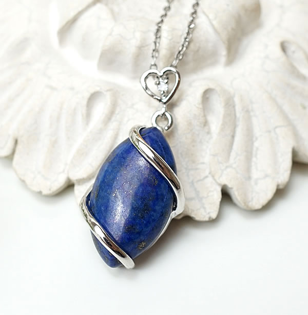 ラピスラズリAAA アフガニスタン産 ペンダント ネックレス 天然石 パワーストーン 瑠璃石 9月の誕生石 ..