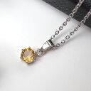 【宝石質】シトリンAAAAA ペンダント ネックレス 黄水晶 ブラジル産 天然石 パワーストーン 11月の誕生石 ファセットカット