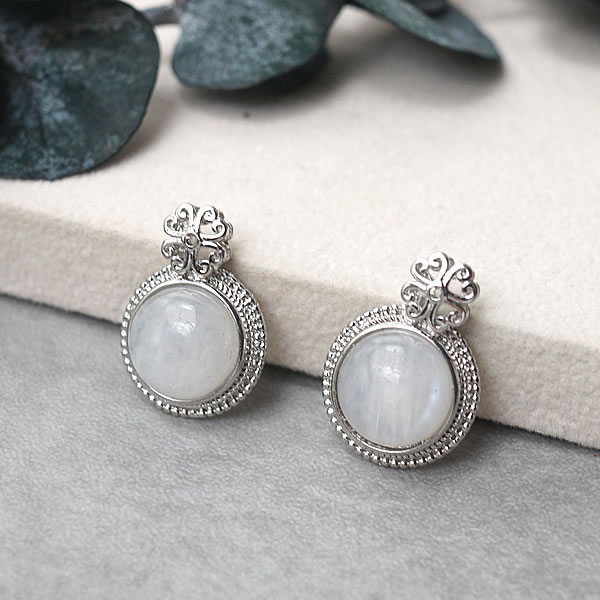 ムーンストーンAAA インド産ホワイトラブラドライト ペンダント ネックレス SV925 天然石 パワーストーン 6月の誕生石