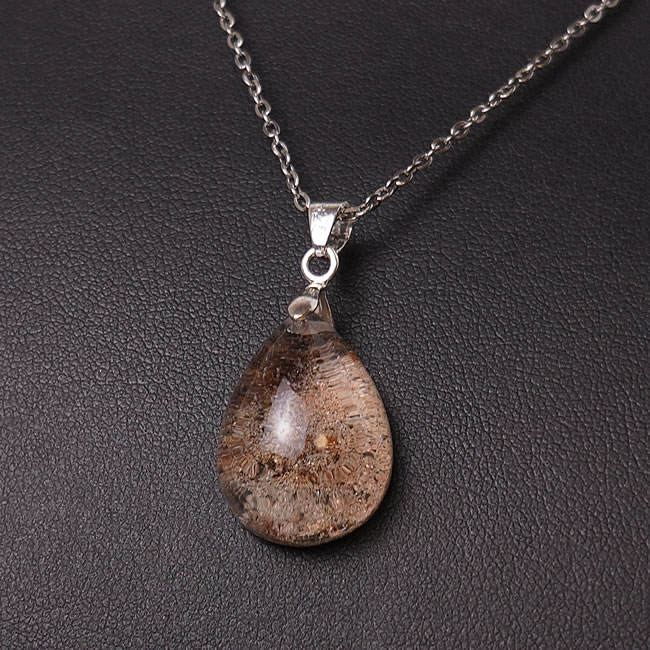 乐天商城 - 【一点物】ガーデンクォーツ ペンダント 天然石 パワーストーン 開運 お守り 成長運 仕事運 癒し 山入り水晶 ガーデンクォーツ 水晶 つけっぱなし SV925 レディース メンズ