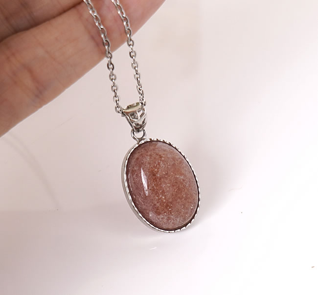 【一点物】ストロベリークォーツAAAAA メキシコ産 ペンダント ネックレス SV925 天然石 パワーストーン レピドクロサイト ゲーサイト ピンクエピドート